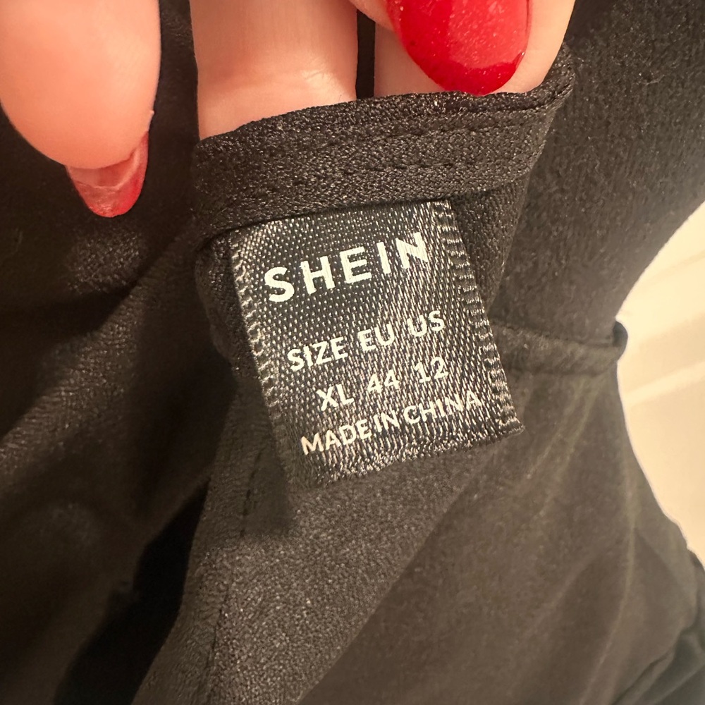 SHEIN Black Blouse with Eyelet Sleeves - Picture 5 of 7